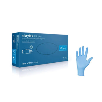 Nitrylex® Einweg-Nitrilhandschuhe, puderfrei, M, 100 Stück, Blau