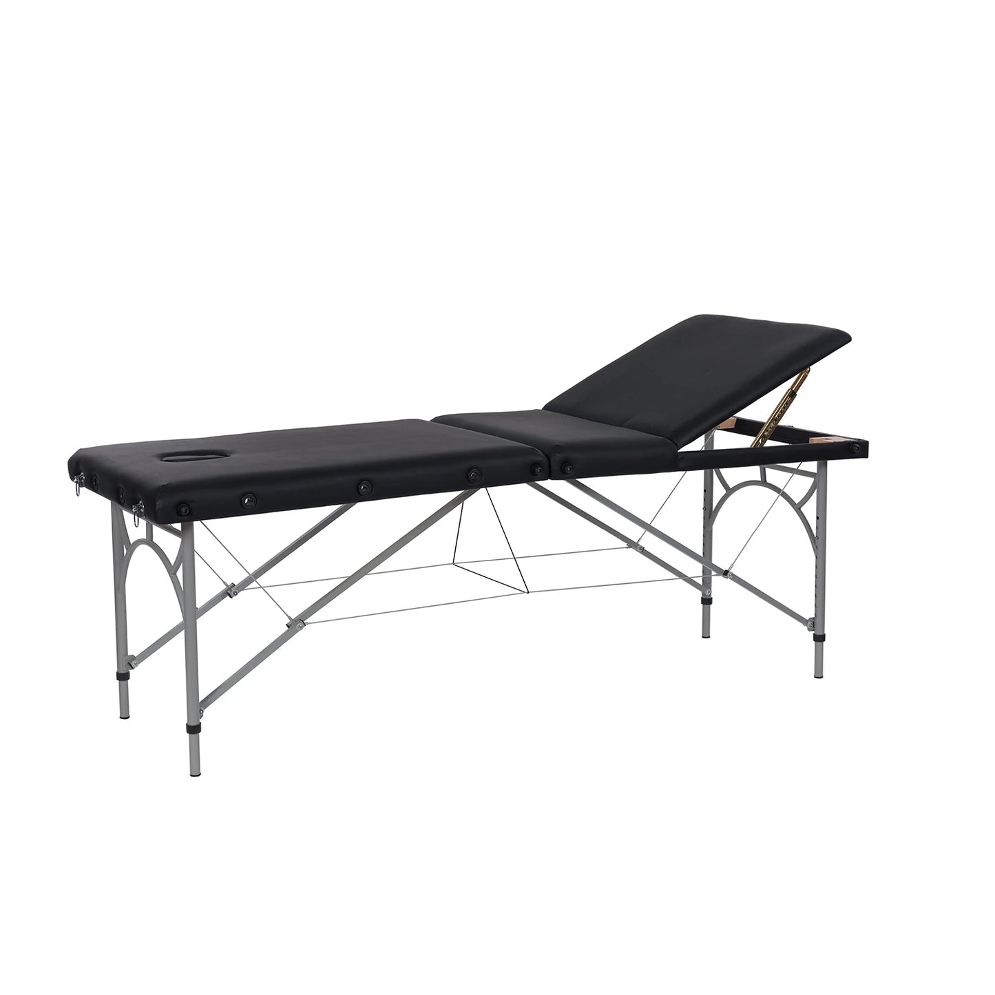 Weelko Klappbare Massageliege VASTIS, Aluminium Schwarz