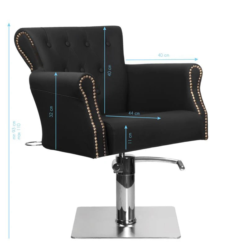 Fauteuil de coiffure cheveux system BER 8541 noir