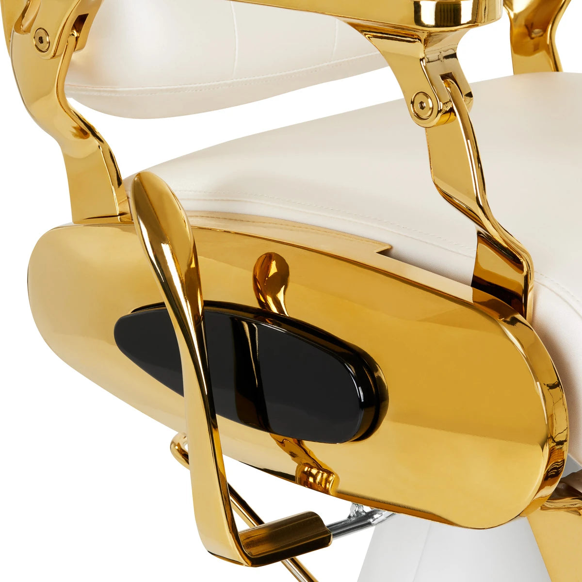 Barber Chair Gabbiano Francesco Gold white