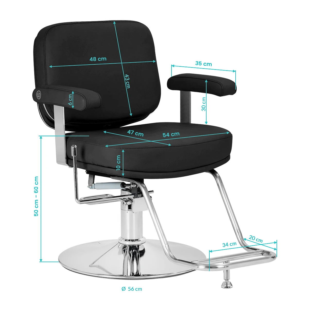 Hairdressing chair Omega Astra Plus black