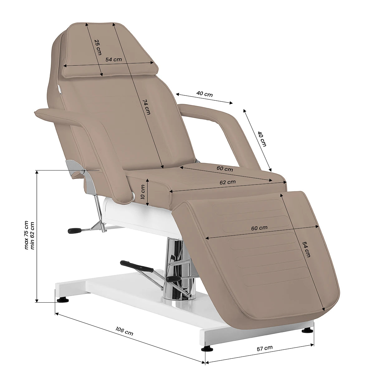 SILLON hoitotuoli hydraulinen v2 210, ruskea