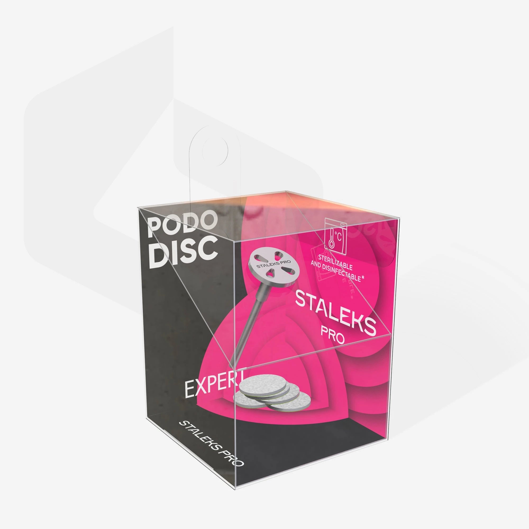 STALEKS Podo Disc XS EXPERT mit Klebe-Wechselfeilen 180er Körnung 5 Stück (10 mm)