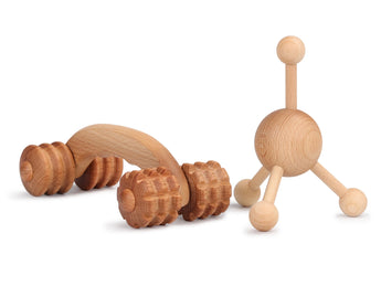 Set of wooden massagers