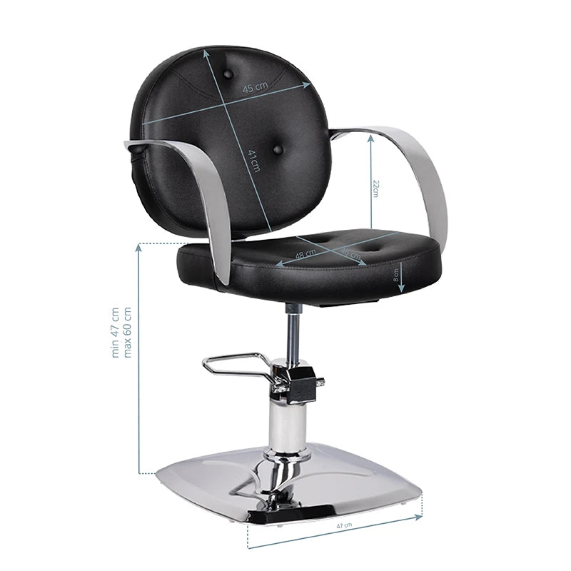 Fauteuil de coiffure Gabbiano ASTI noir