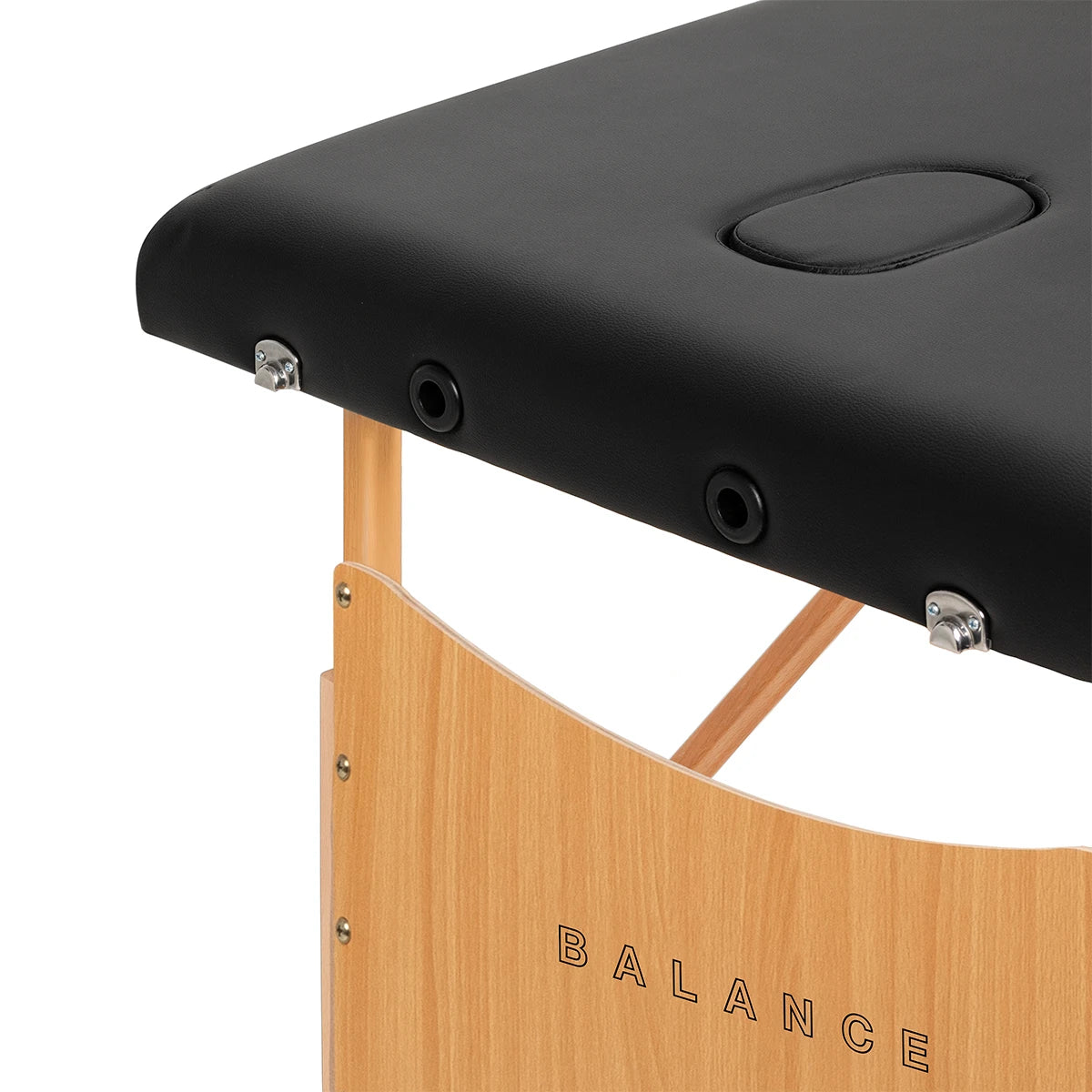 Balance Koka saliekamais masāžas galds, 3 sekcijas, 190x70, melns