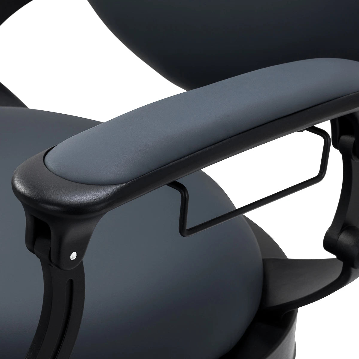 Barbershop chair Gabbiano Niccolo, graphite colour, without decorative buttons