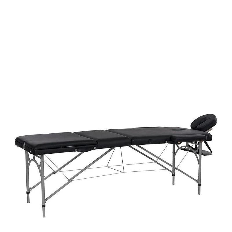 Weelko Klappbare Massageliege VASTIS, Aluminium Schwarz