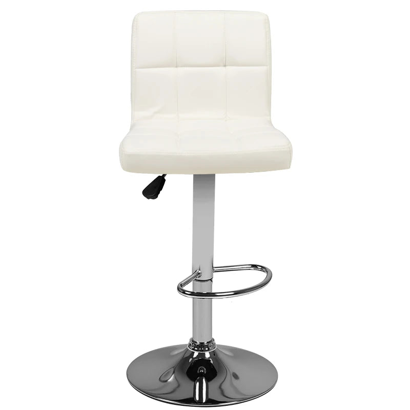 Bar stool m06 quilted adjustable white