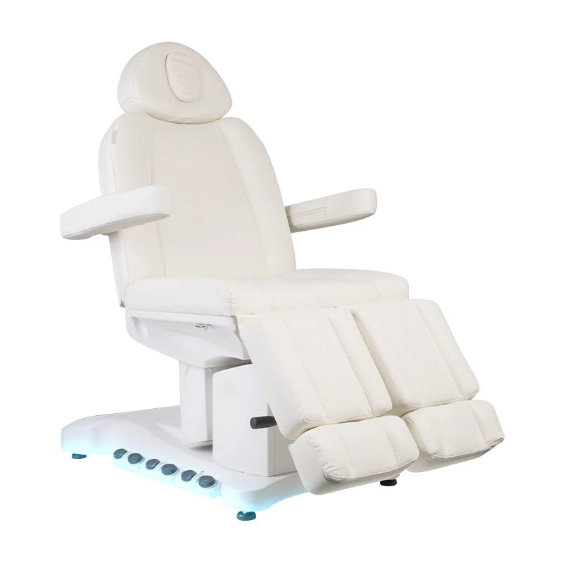 Pedikīra krēsls AZZURRO 708BS PEDI EXCLUSIVE, balts, 3 motori, ar apsildi