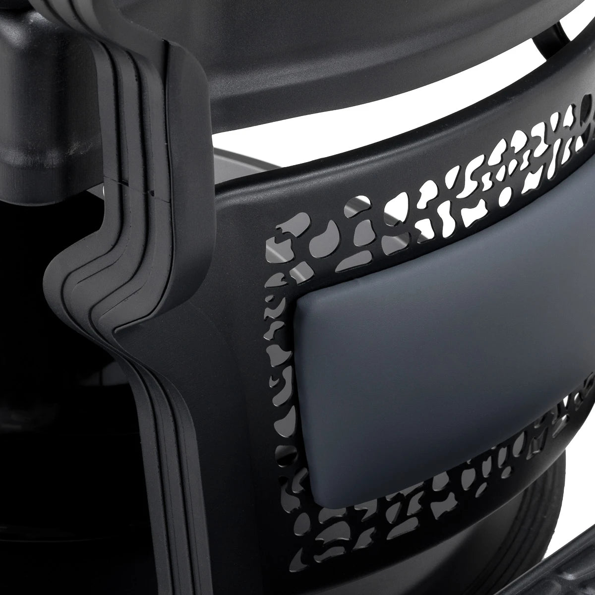 Barbershop chair Gabbiano Niccolo, graphite colour, without decorative buttons
