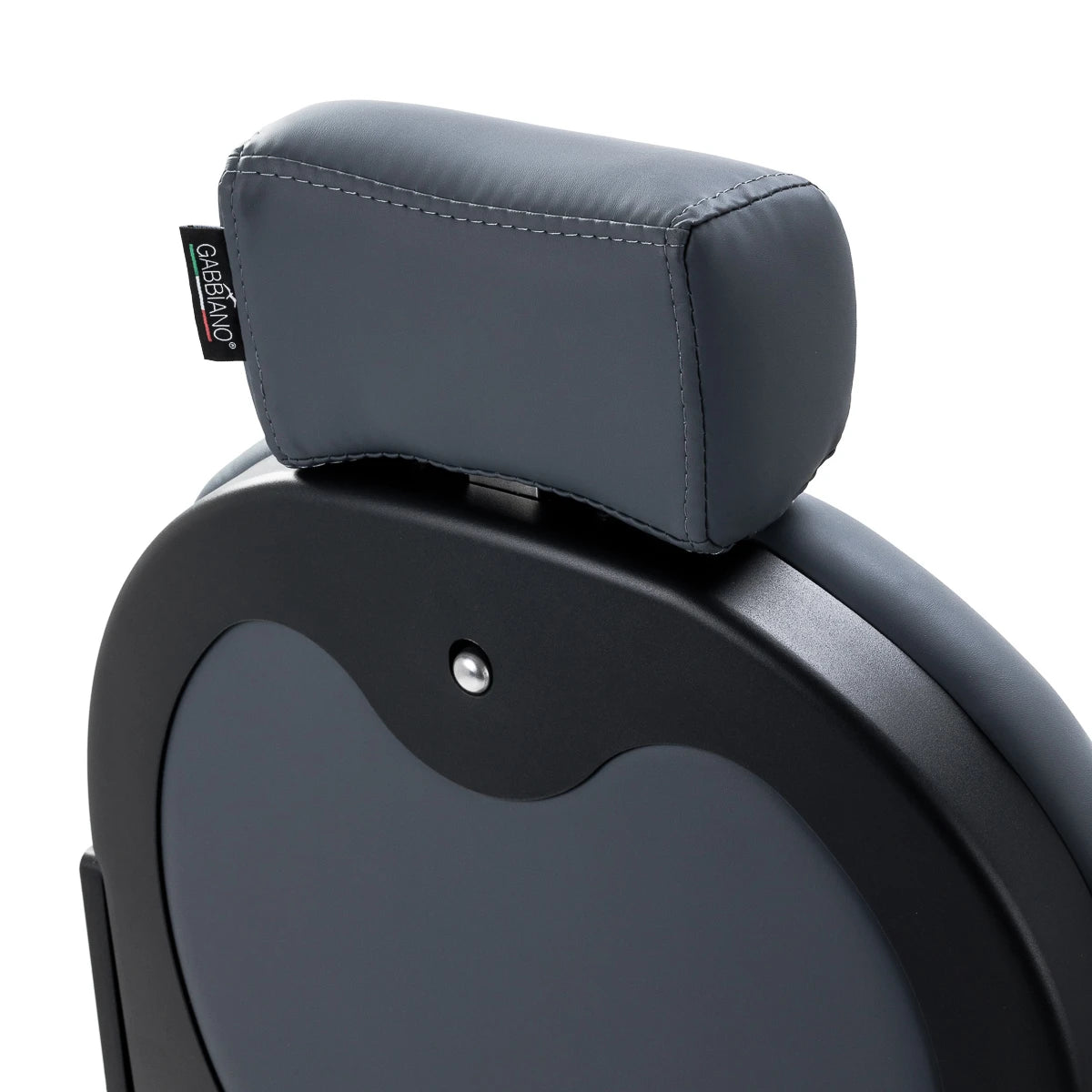 Barbershop chair Gabbiano Niccolo, graphite colour, without decorative buttons