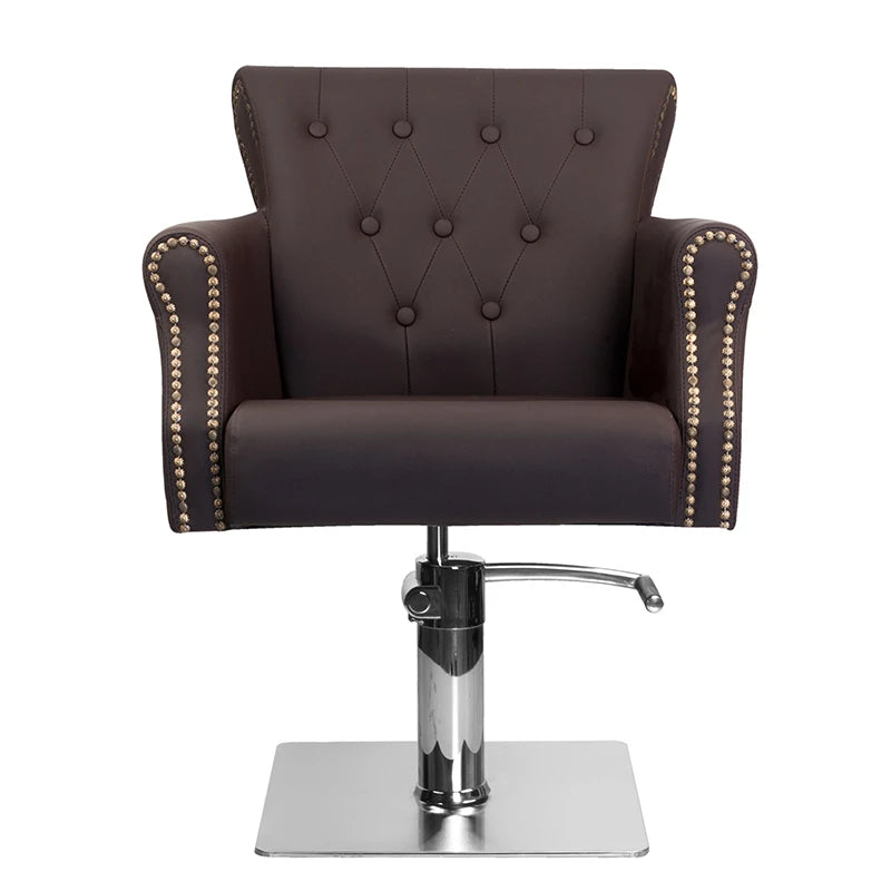 Парикмахерское кресло Hair System BER 8541, коричневое