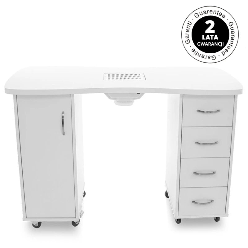 Маникюрный стол с пылесборником CABINETS WHITE