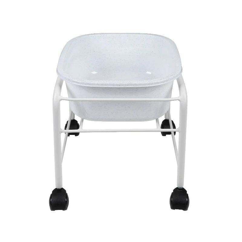 Simple pedicure tray with white wheels