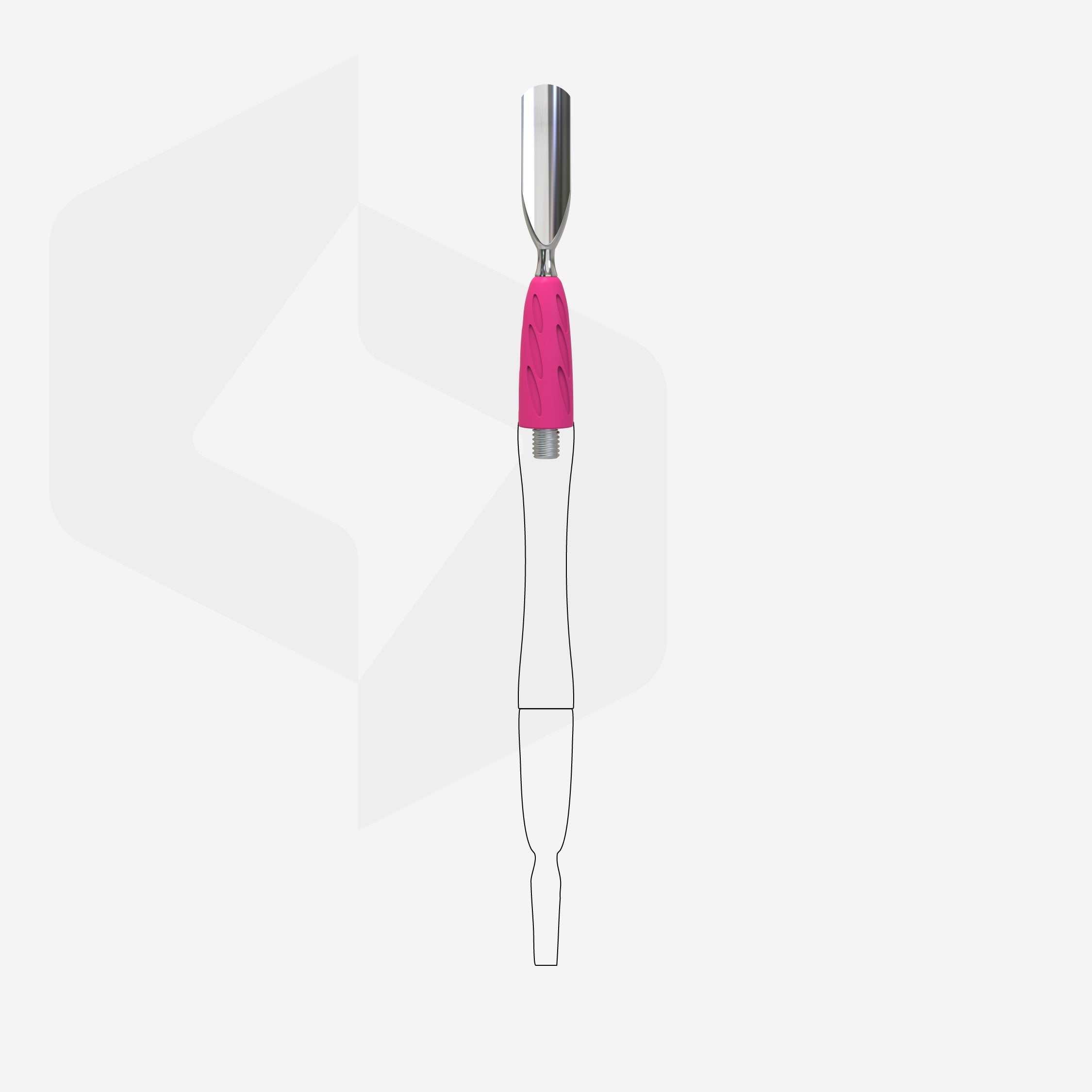 STALEKS UNIQ 17 Combo Working part of the pusher (rounded wide pusher) - Pink