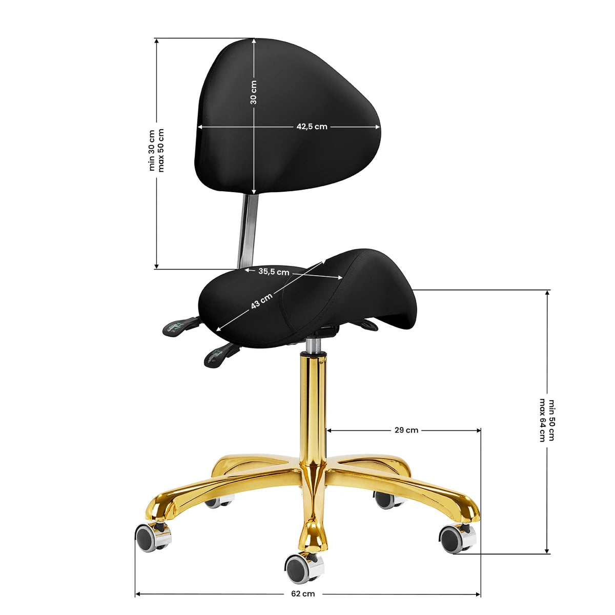 GIOVANNI Master Chair 1004, Gold Black