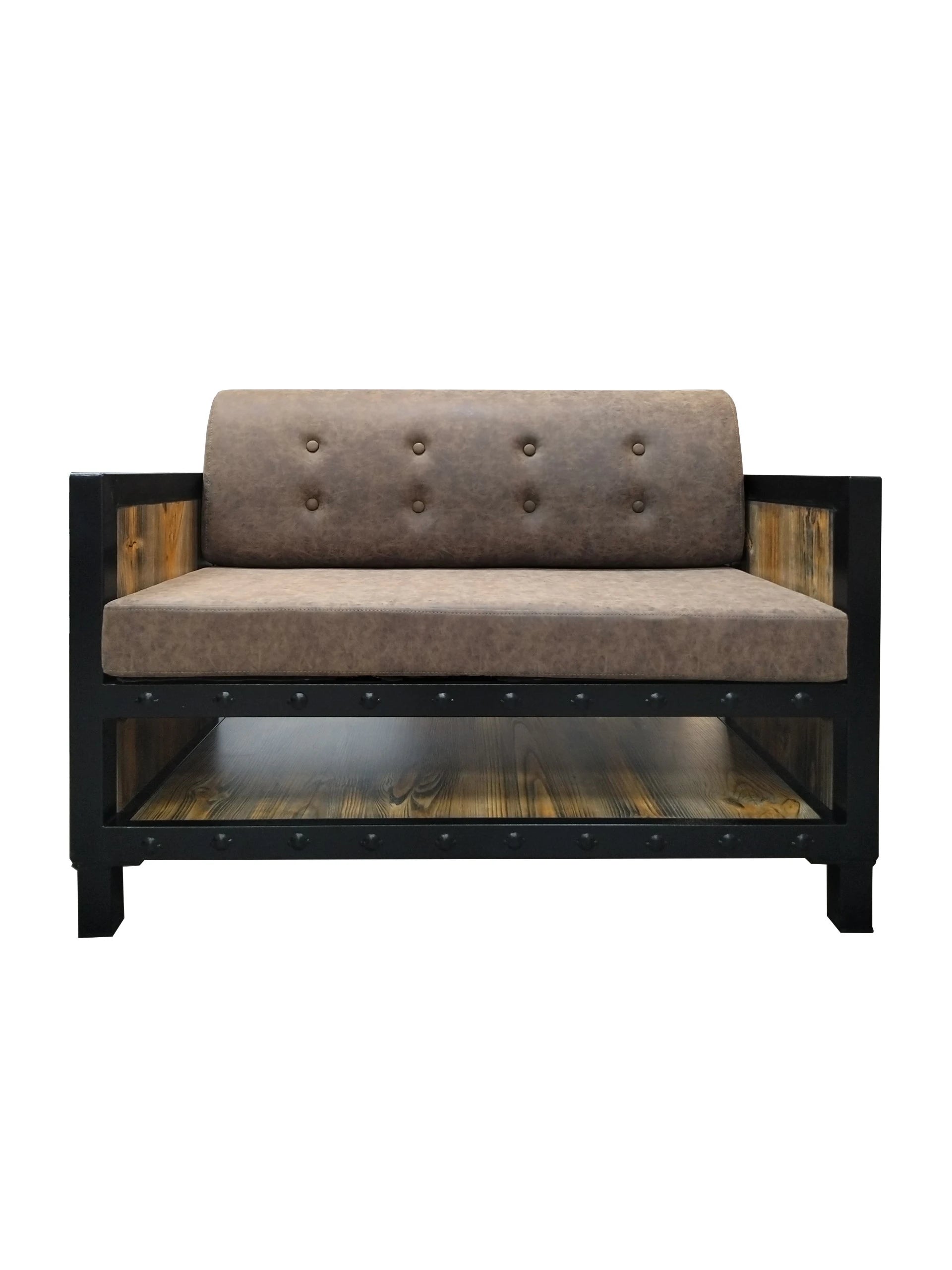 TREG Brown Wooden Couch