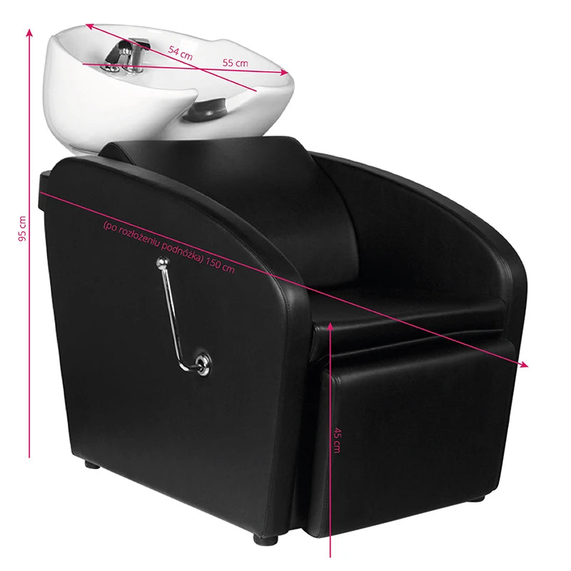 Hairdressing backwash Gabbiano black Bergen
