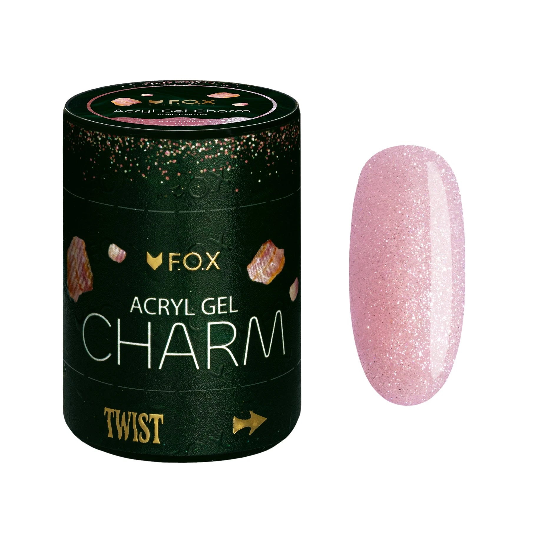 F.O.X Akrilgēls Charm Aventurine, 15 ml