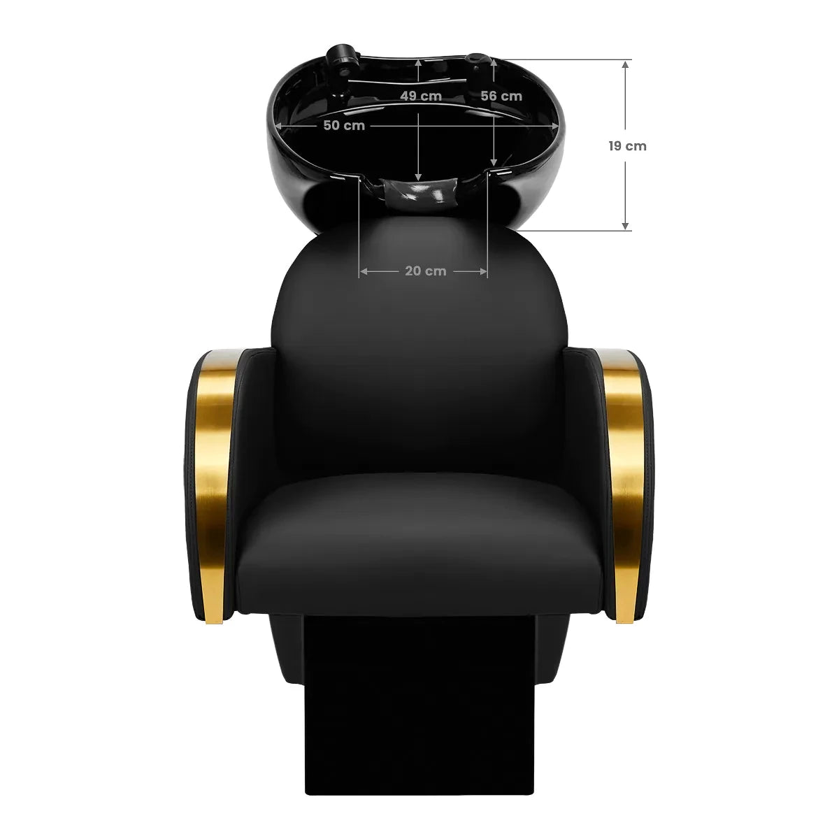 Hairdressing backwash Gabbiano Malaga gold black