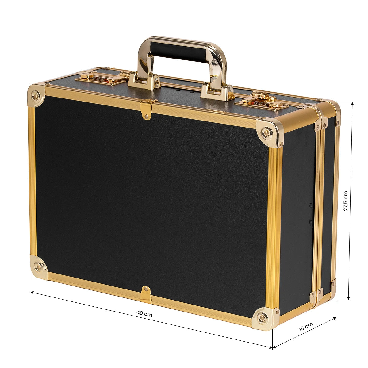 Hairdresser's case gold black