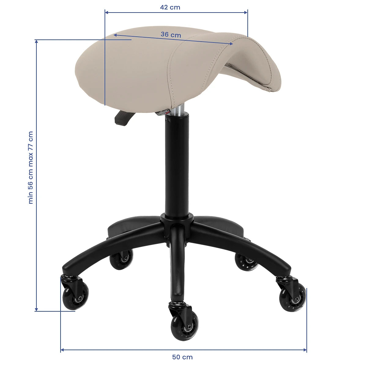 Gabbiano Frizieru taburete D032, pelēka-bēša