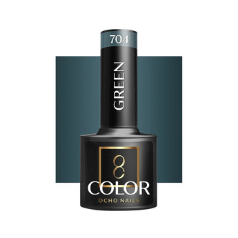 OCHO NAILS hibridinis nagų lakas Green 704, 5 g