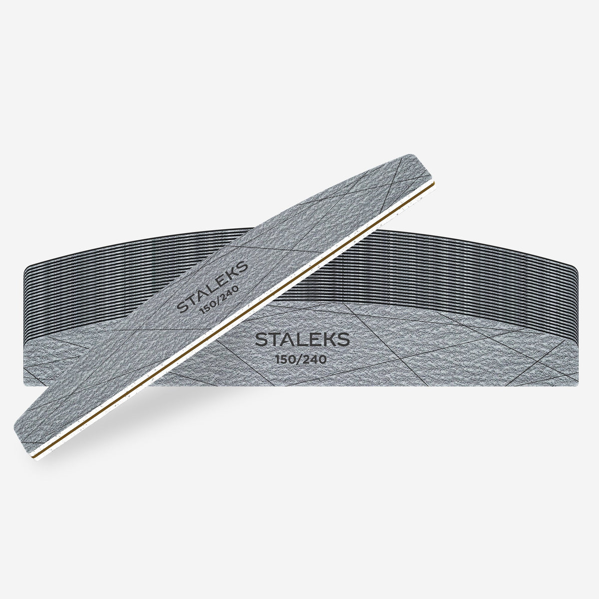 STALEKS SMART 40 Mineral crescent nail file, 150/240 grit (25 pcs)