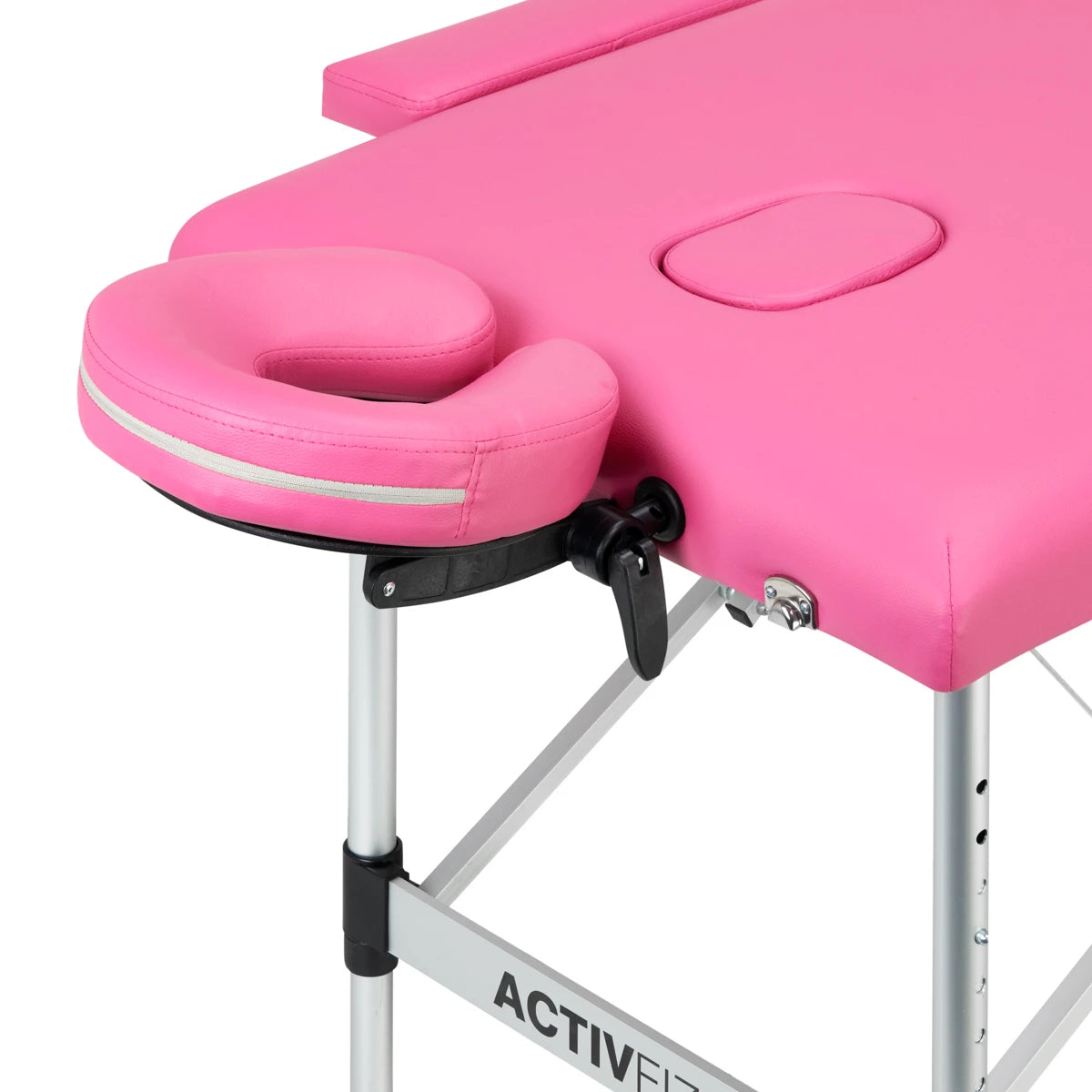 Pliant table de massage aluminium Activ Fizjo comfort 2 segment rose