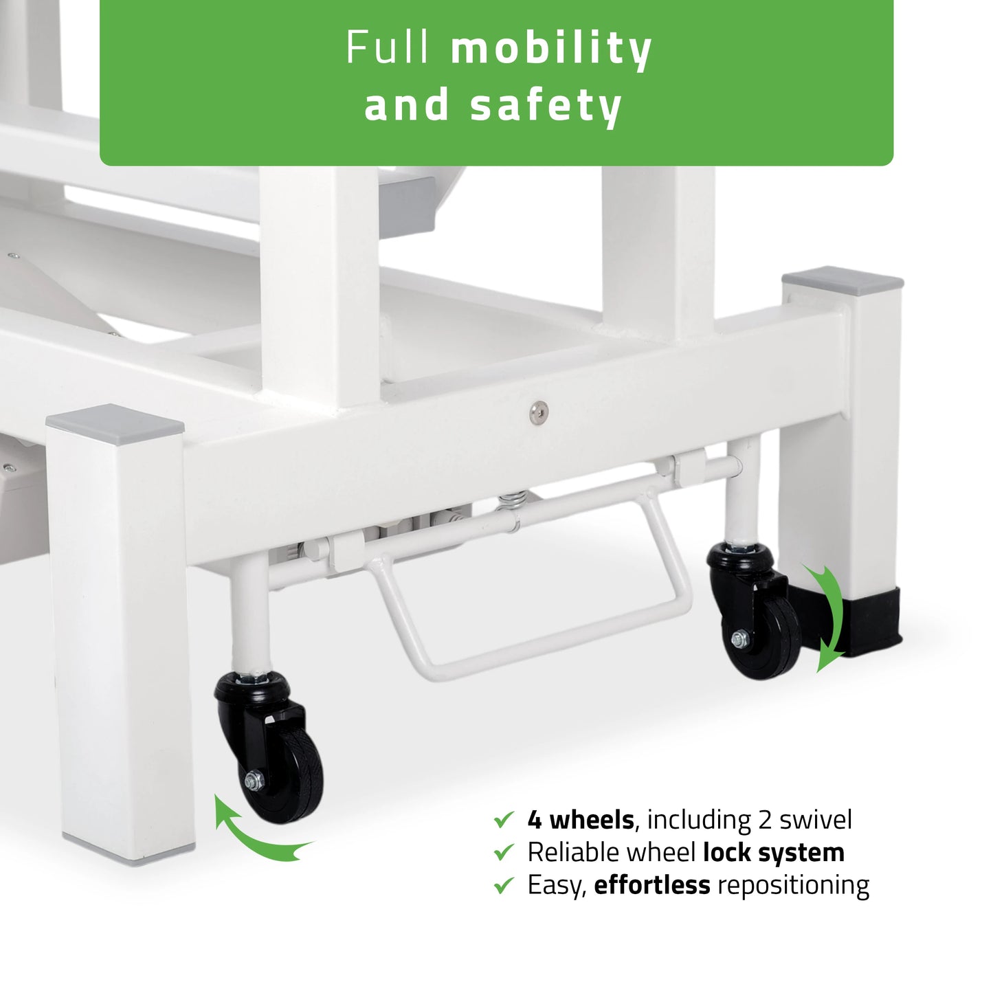 Fortis 4 ERGO Elektrische Therapieliege, mit Handfernbedienung und Höhenverstellung, ERGO Polsterung, k729 Hellgrau