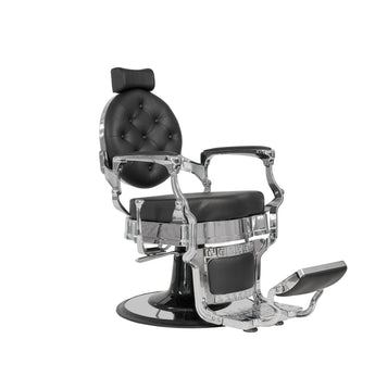BUZZ SILVER BLACK Barber Chair