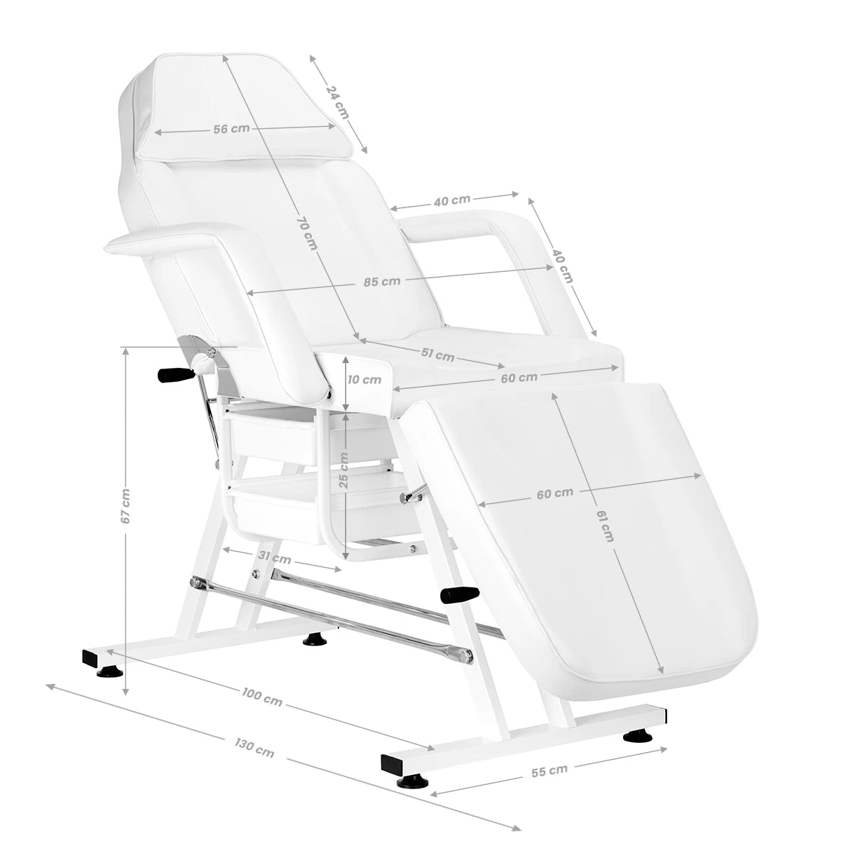 Beauty bed-couche SILLON, white