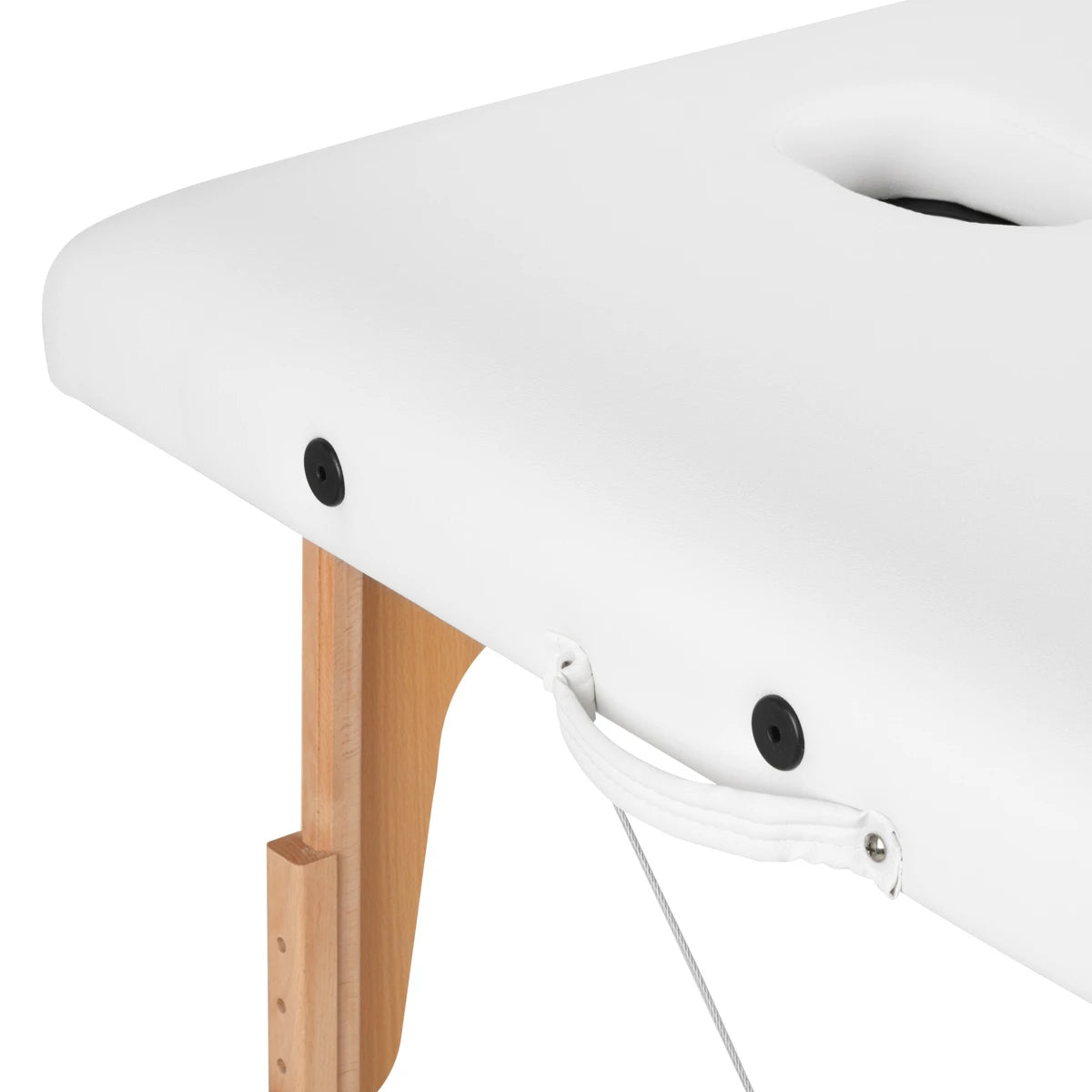 WOODEN FOLDING MASSAGE TABLE COMFORT ACTIV FIZJO LUX 2-SECTIONS 190X70 WHITE