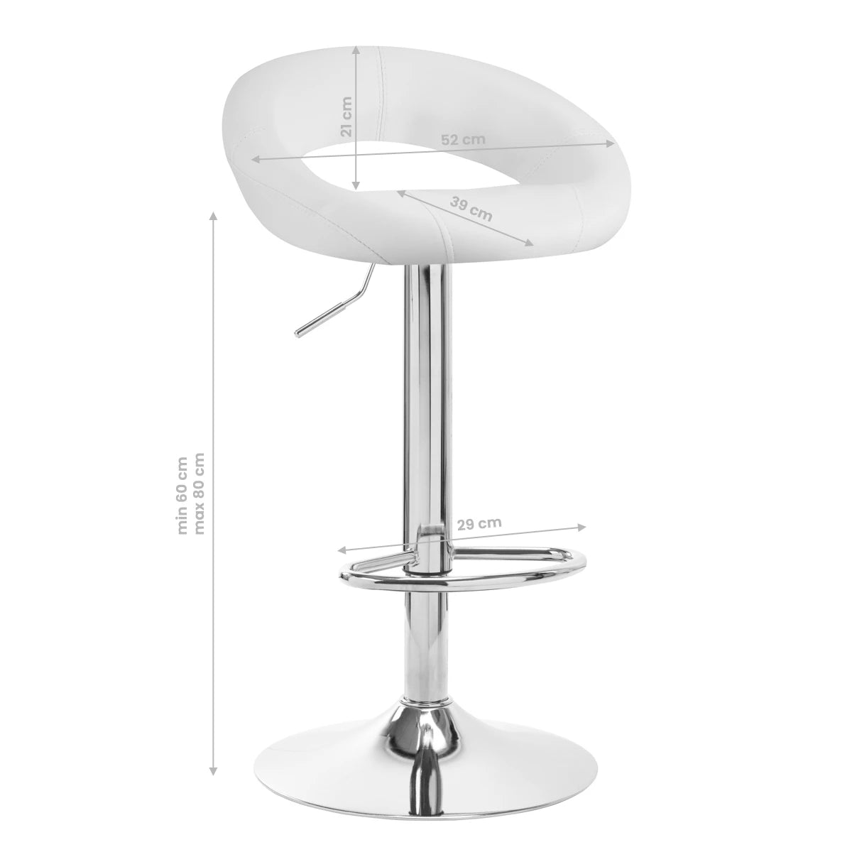 4RICO Bar Stool QS-B10, valge