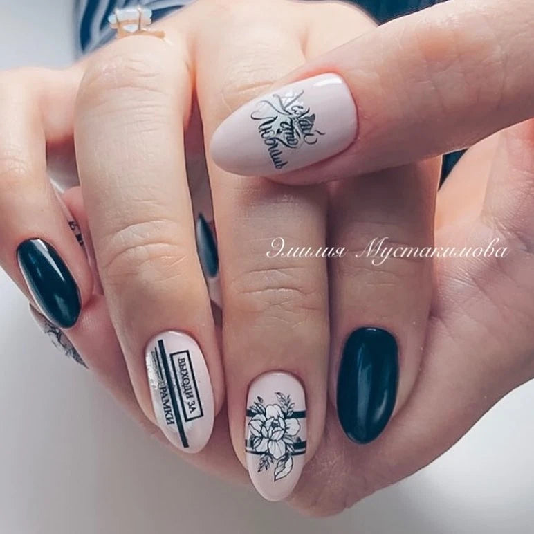 Nail art slider #CF-01, SILVER