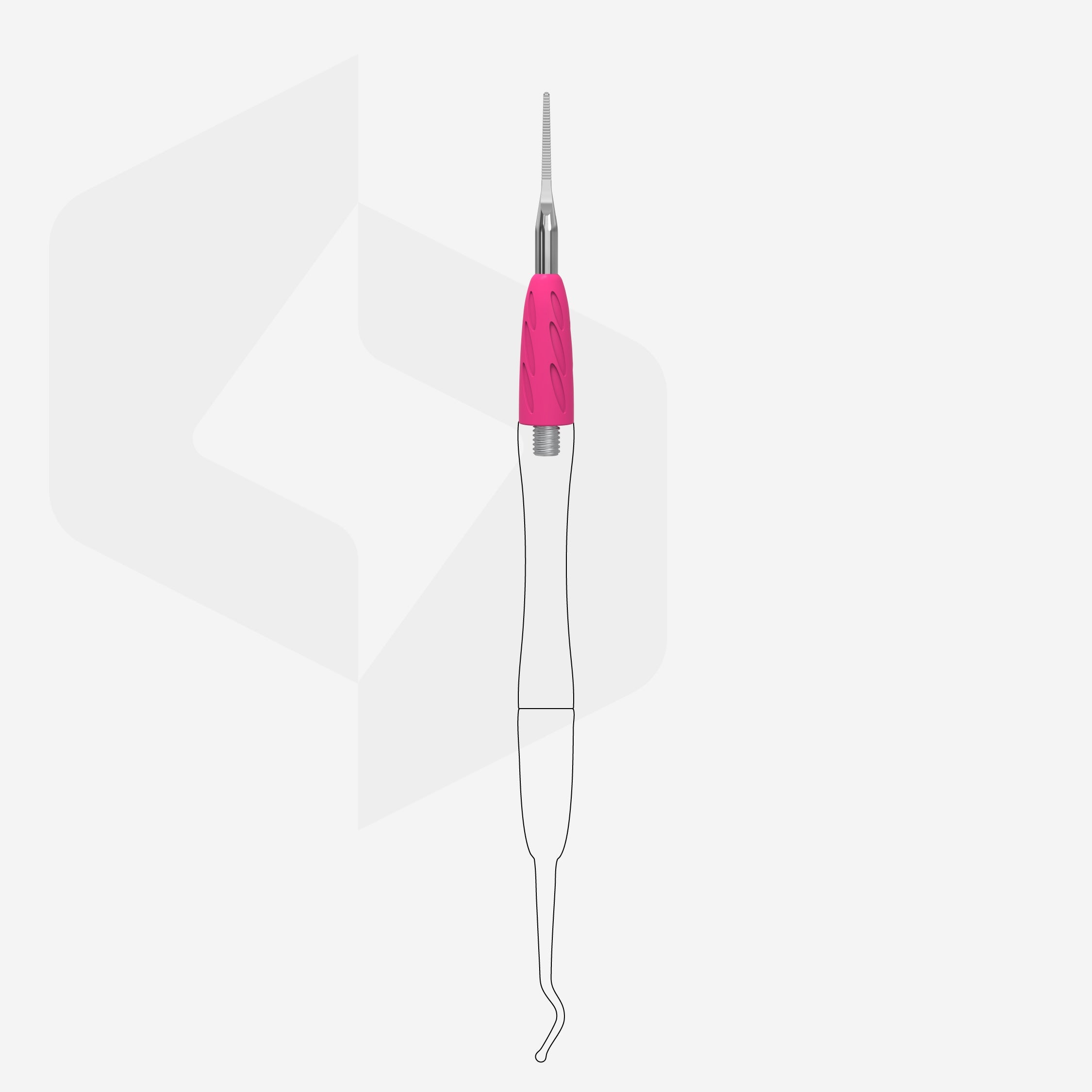 STALEKS UNIQ 36 Combo Working part of the pusher (straight narrow nail file) - Pink