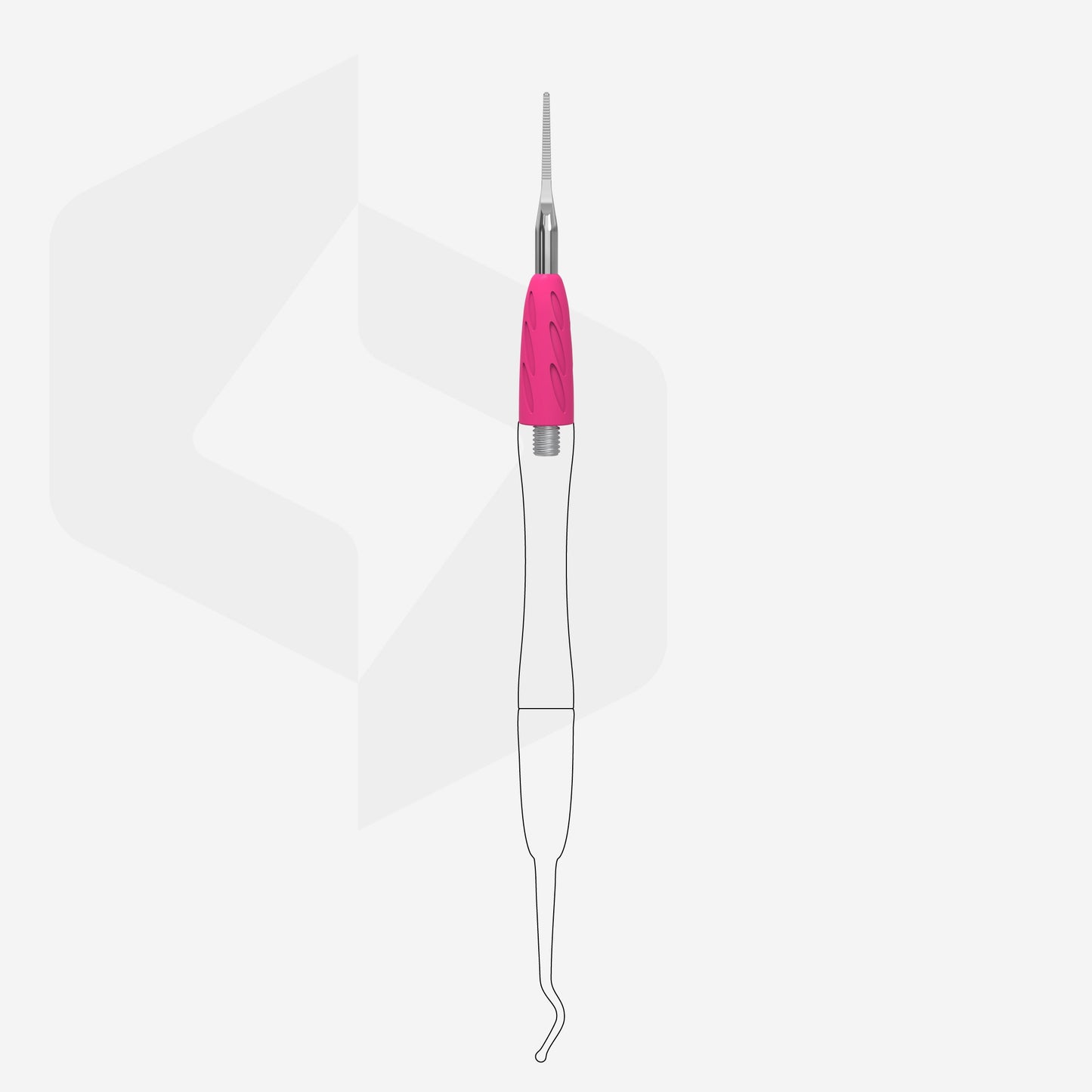STALEKS UNIQ 36 Combo Working part of the pusher (straight narrow nail file) - Pink