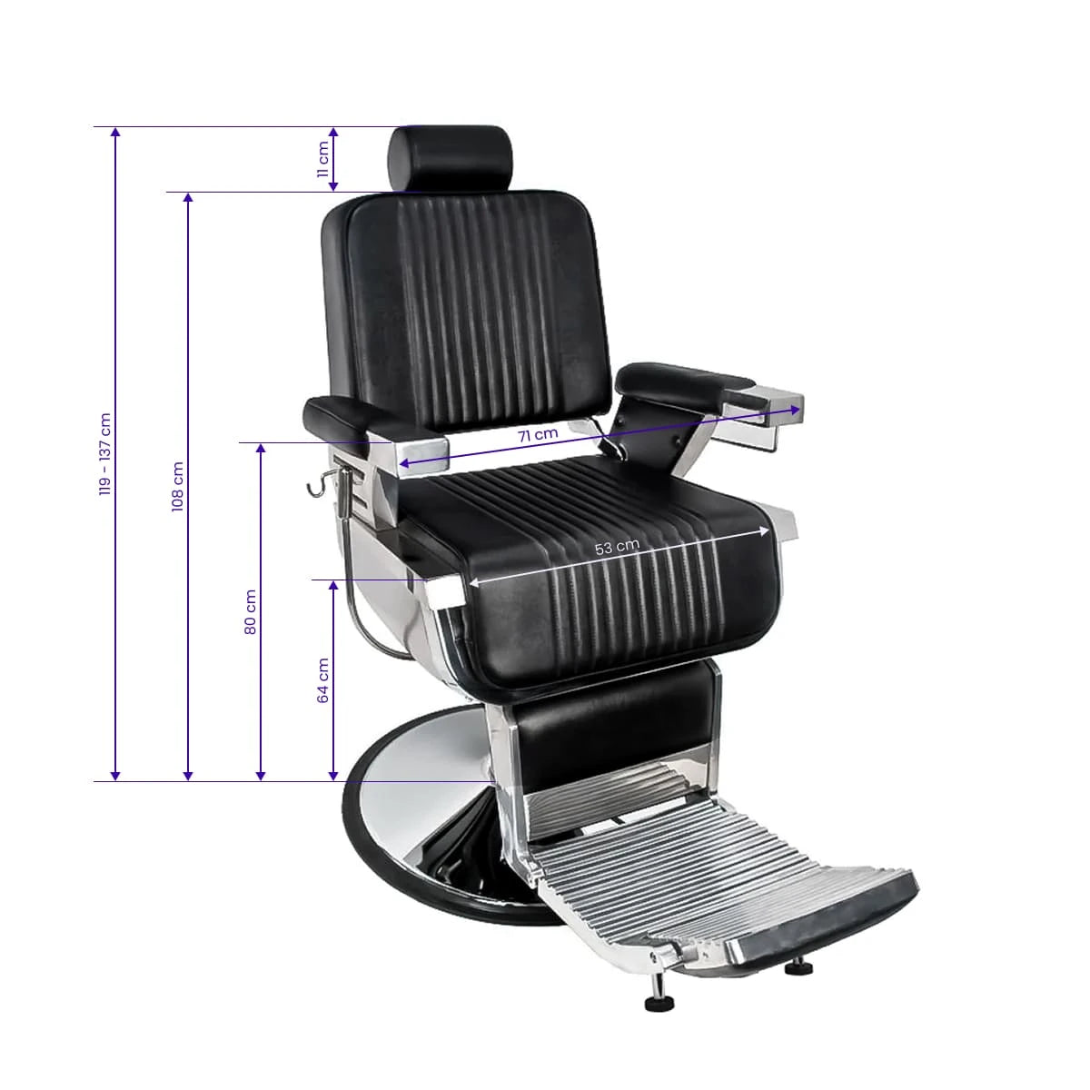 Barber Chair Gabbiano royal black