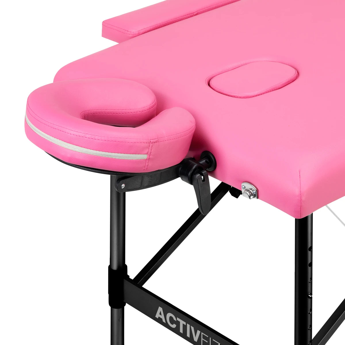 Sulankstomas masažo stalas Activ Fizjo comfort 2 segmentų, rožinė-juoda