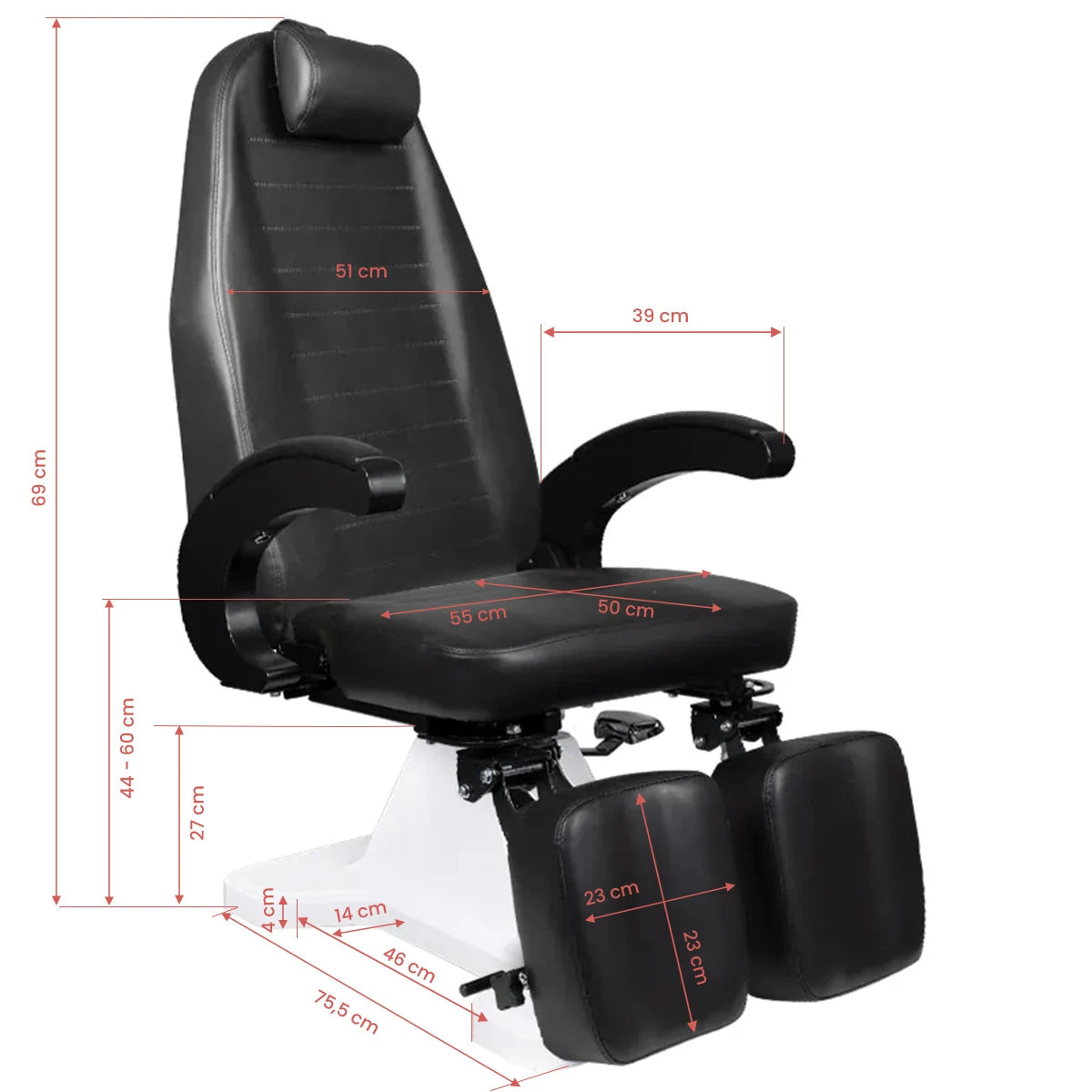 Hydraulic Pedicure Chair 112, black