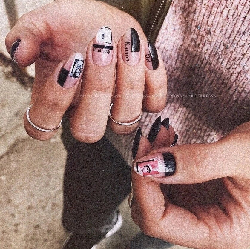 Nail art slaideri #398