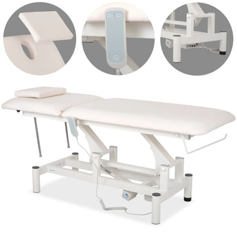 Optima therapy table, electric height adjustment with hand remote –   Satin Comfort k701 white