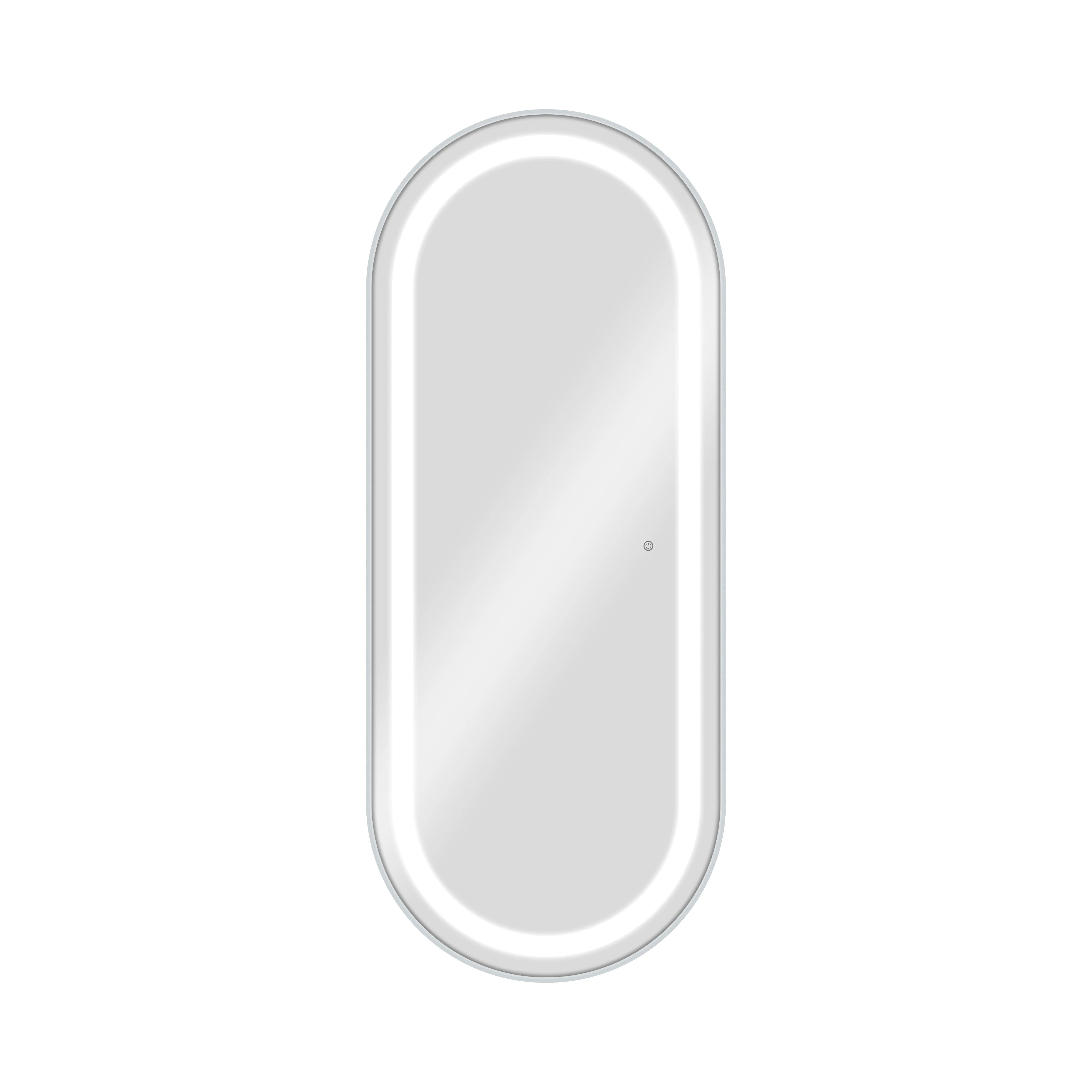BLISS mirror with LED lighting, silver