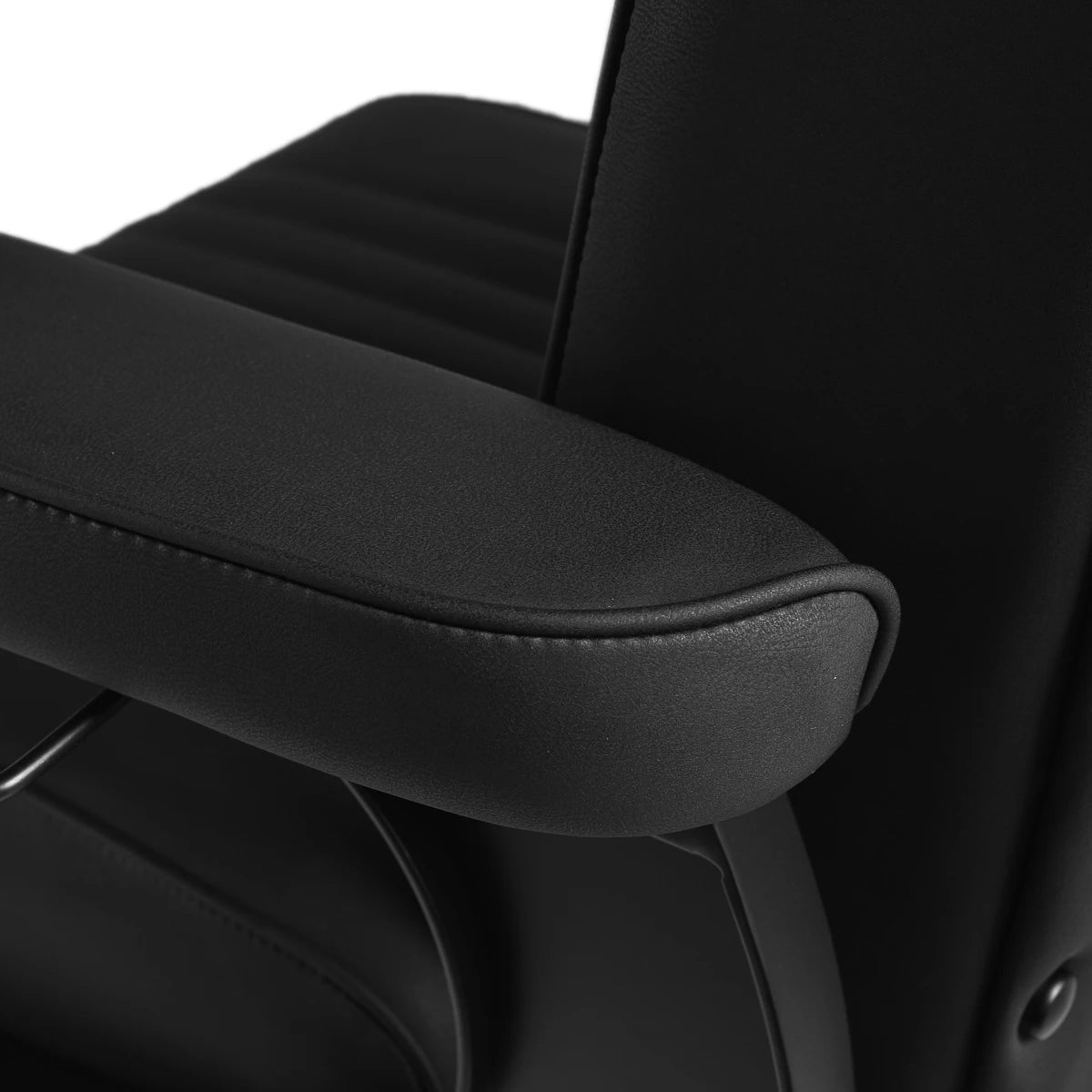 Gabbiano Visionerio Barberstuhl, Schwarz mit schwarzem Rahmen
