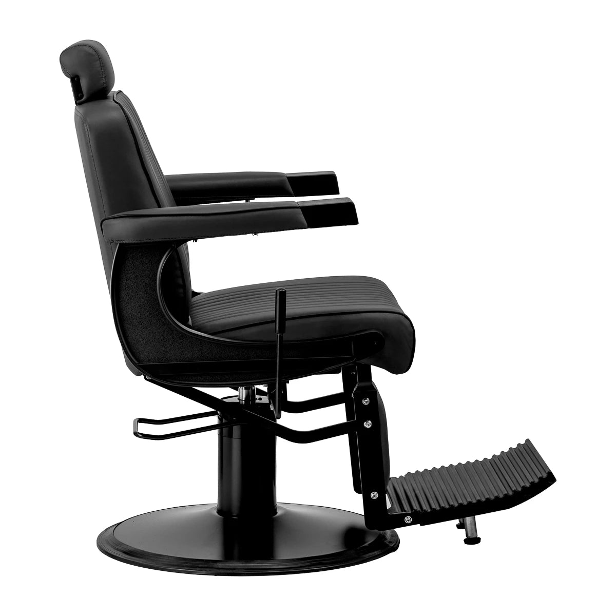 Gabbiano Visionerio Barberstuhl, Schwarz mit schwarzem Rahmen
