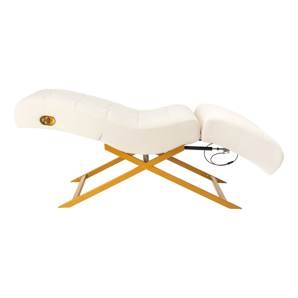 Sillon Umbra Behandelstoel voor wimperextensions, Wit met gouden voet