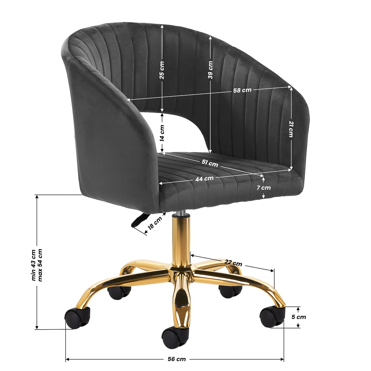4Rico Armchair QS-OF212G grey
