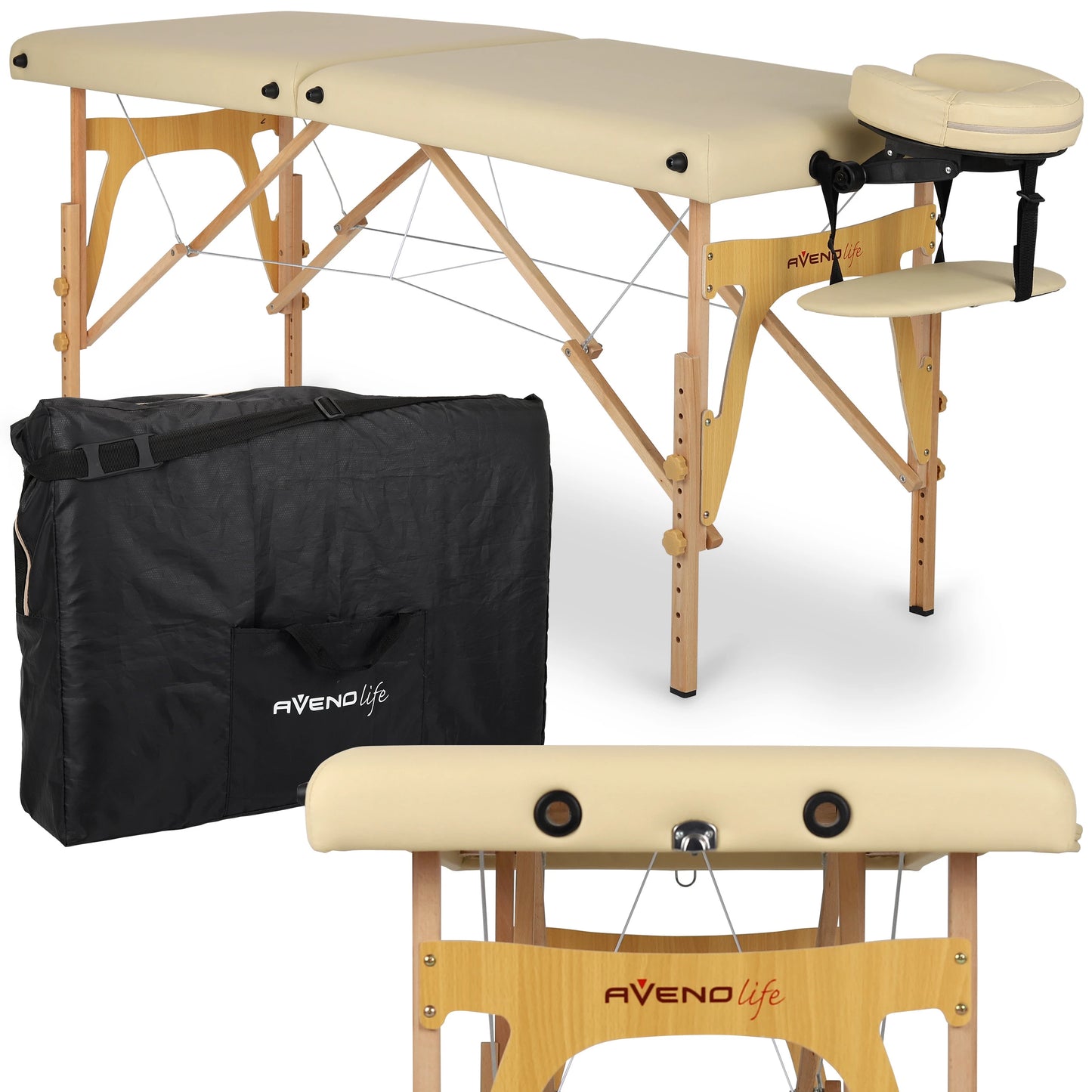 Pārnēsājams masāžas galds Sonia Comfy Base K533, bēšs