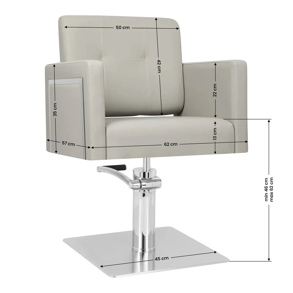 Hairdressing chair Gabbiano Bergamo grey